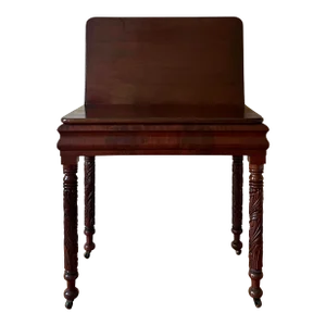 19th Century Federal Style Carved Game Table