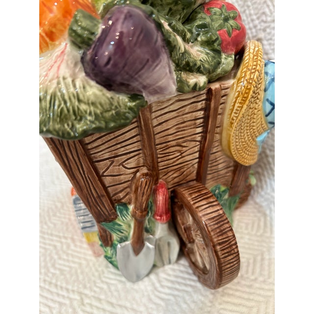 1996 Fitz and Floyd English Garden Cookie Jar or Large Canister For Sale - Image 9 of 12