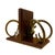 This striking pair of vintage ram head bookends blends Art Deco glamour with neoclassical symbolism, resulting in a...