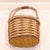 Vintage French Style Hand Woven Market Wicker Basket With Handles For Sale - Image 10 of 12