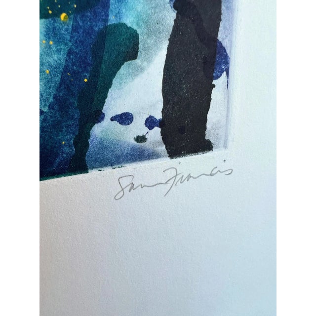 Untitled is an original artwork realized in 1989 by Sam Francis. Etching, Aquatint and monotype in colors on BFK Rives...