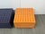 Purple + Orange Peg Board Storage Tables on Casters, Set of Two For Sale In San Francisco - Image 6 of 12