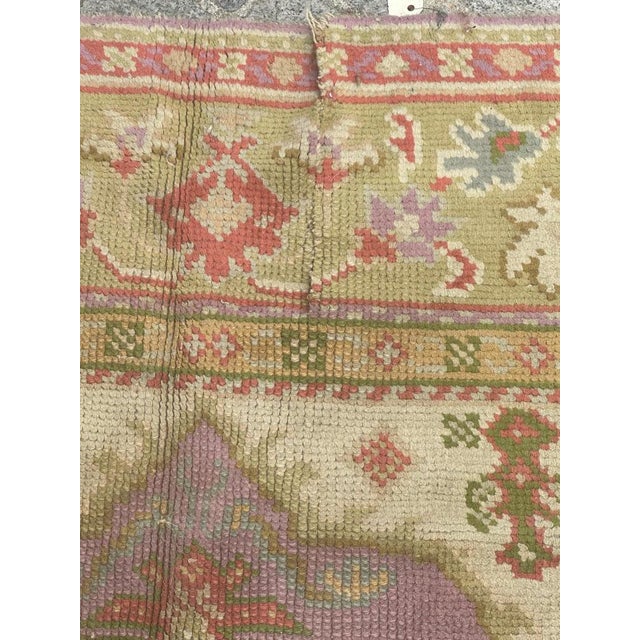 Turkish Ghyordes Oushak Rug, 1890s For Sale - Image 9 of 18