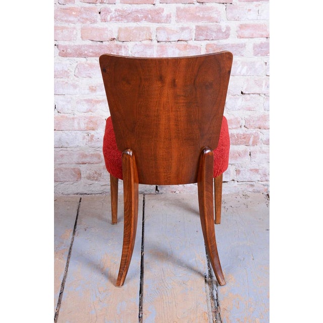 Czech Art Deco Chairs in Walnut by Jindrich Halabala for Up Zavody, 1940s, Set of 4 For Sale - Image 8 of 16