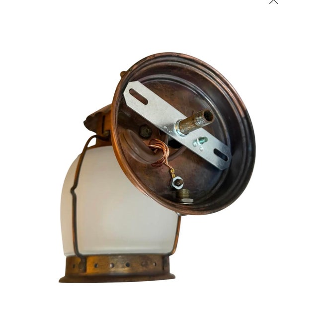 American Circa 1920’s Copper Lantern Outdoor Wall Sconce For Sale - Image 3 of 4