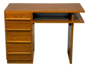 t.h. Robsjohn-Gibbings, Writing Desk, Walnut, Usa, 1960s
