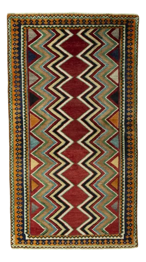 Vintage Hand-Knotted Gabbeh Rug