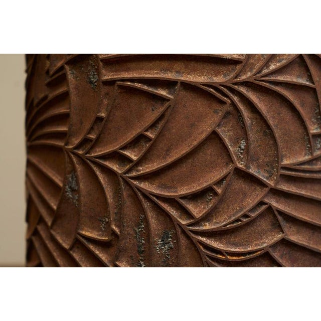 Jules Wabbes Table Lamp in Bronze by Antoine Callebaut for Jules Wabbes, Belgium, 1970s For Sale - Image 4 of 15