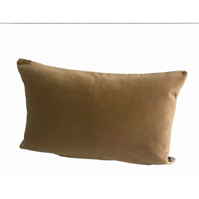 Sarafiné Vintage Zen Lotus Silk Mohair Pillow For Sale - Image 4 of 5