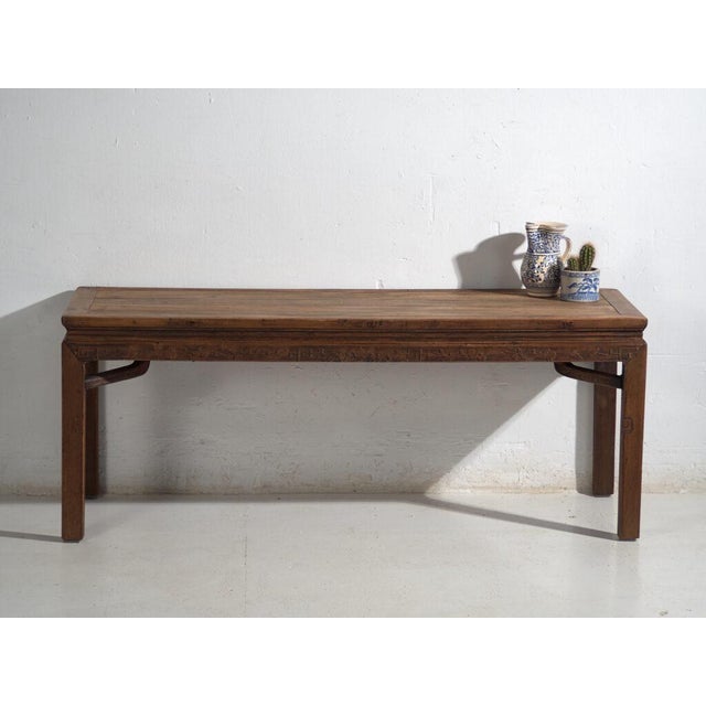 Antique Bench Table in Pine, 1900s For Sale - Image 9 of 12