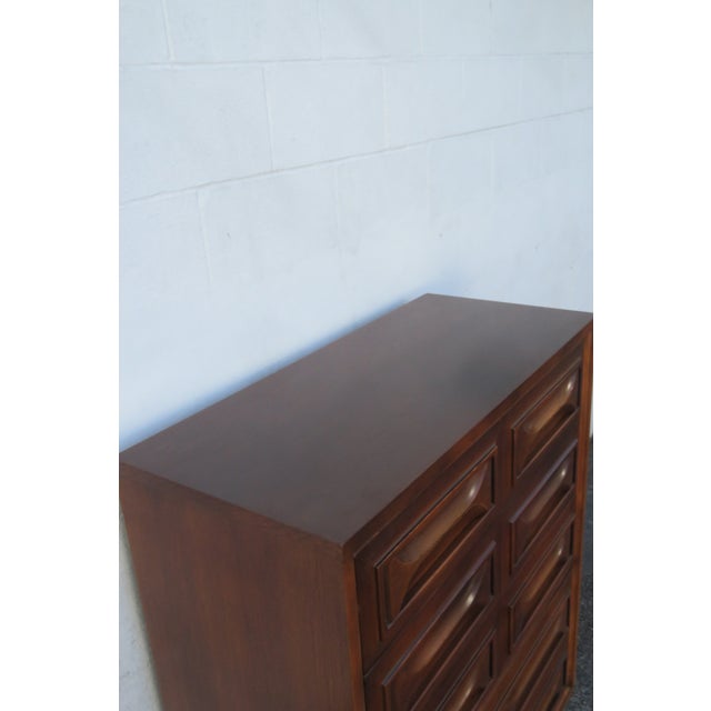 Brown Mid Century Modern Tall Chest of Drawers 6291 For Sale - Image 8 of 16