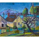 "Tam from Point Molate Winehaven" Contemporary Plein Air Landscape Oil Painting by James Hartman For Sale