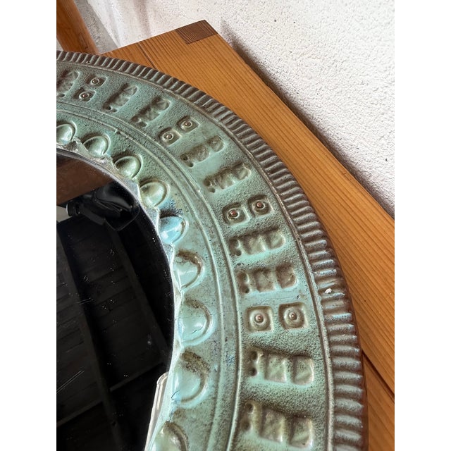 Vintage Italian Ceramic Art Mirror, 1990s For Sale - Image 17 of 18