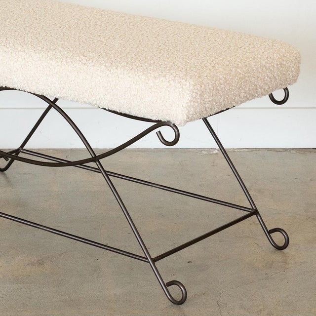 Metal Panoplie Iron Loop Bench, Poodle For Sale - Image 7 of 8