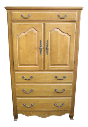 Ethan Allen County French Maple Linen Chest