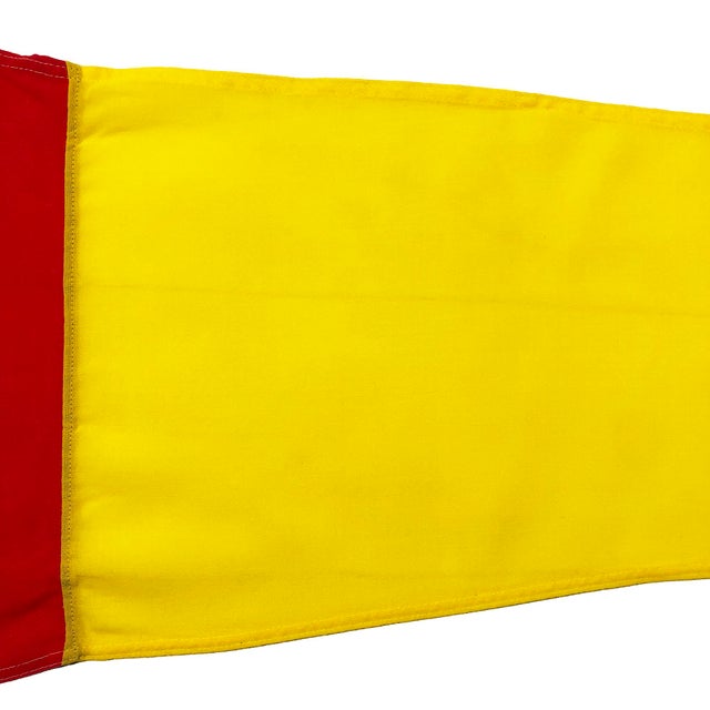 Large Vintage Wool Nautical Signal Flag For Sale - Image 4 of 6