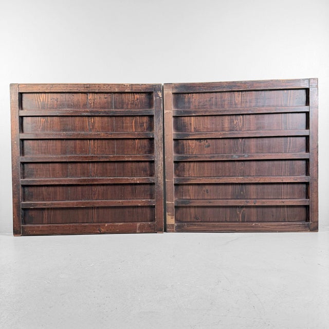 Japanese Wooden Wall Panels, 1890, Set of 2 For Sale - Image 12 of 18