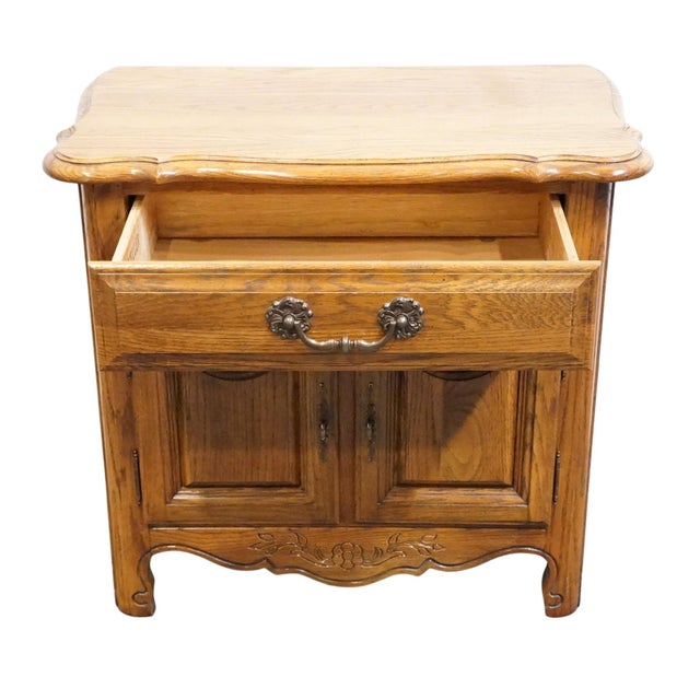 Keller Furniture Solid Oak Country French Style 28" Cabinet Nightstand For Sale In Kansas City - Image 6 of 14