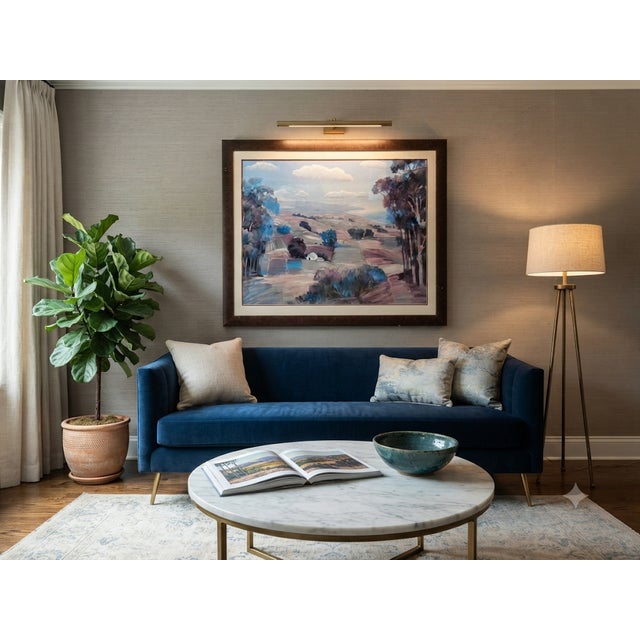 "Rolling Coastal Lands" by William Hannum is an abstract art print that captures the essence of nature, architecture, and...