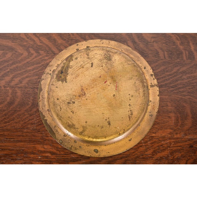 Tiffany Studios New York Bronze Doré Large Plate or Charger For Sale In South Bend - Image 6 of 9