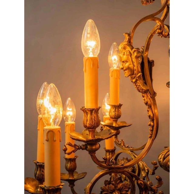 Antique Chandelier with Fifteen Bulbs For Sale - Image 16 of 18