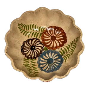 Spanish Mission Scalloped Casserole Lowered Mold Bowl