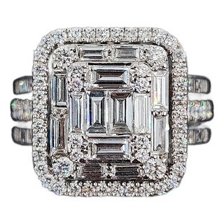 3.00 Ct Effy Diamond Ring Size 7 For Sale