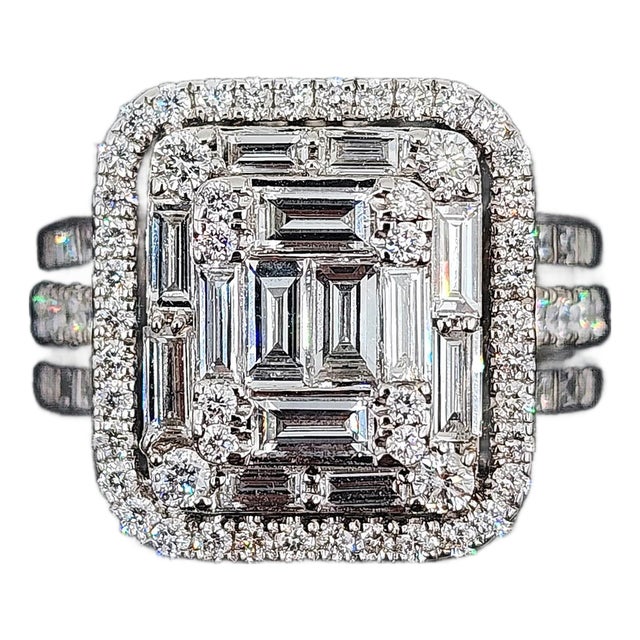 3.00 Ct Effy Diamond Ring Size 7 For Sale