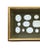 A lovely set of framed grand tour intaglios. Features a collection of 17 white plaster intaglios affixed to a deep moss...