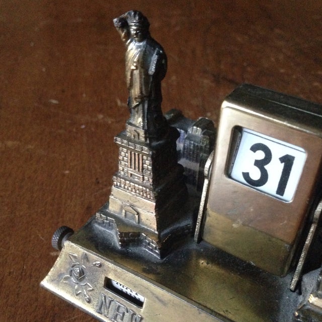 Vintage Brass Nyc Perpetual Desk Calendar Chairish