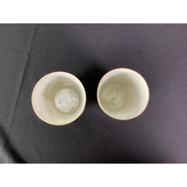 Art Nouveau T&V 19th Century Limoges France Porcelain Wine Cups- Set of 2 For Sale - Image 3 of 5
