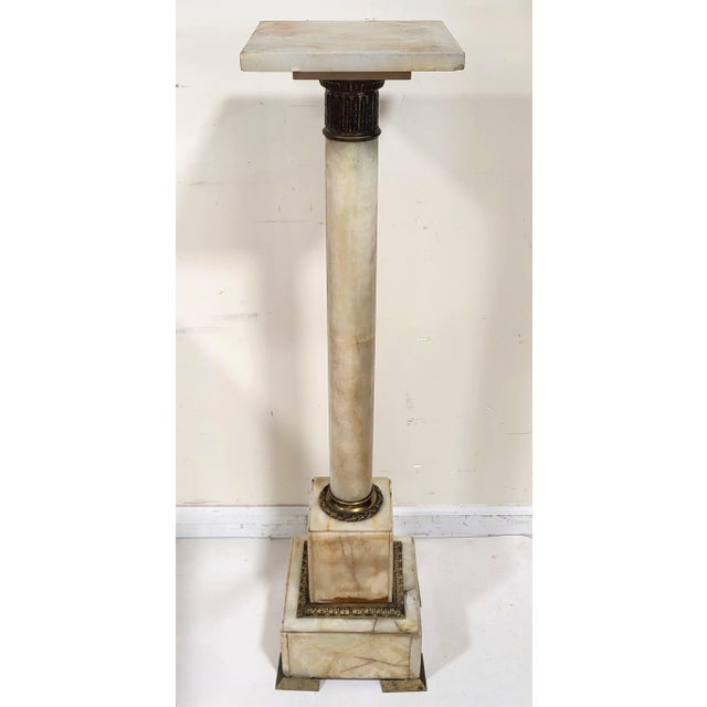 Antique French 19th C Rotating Top Bronze & Onyx Column Pedestal For Sale In New York - Image 6 of 14