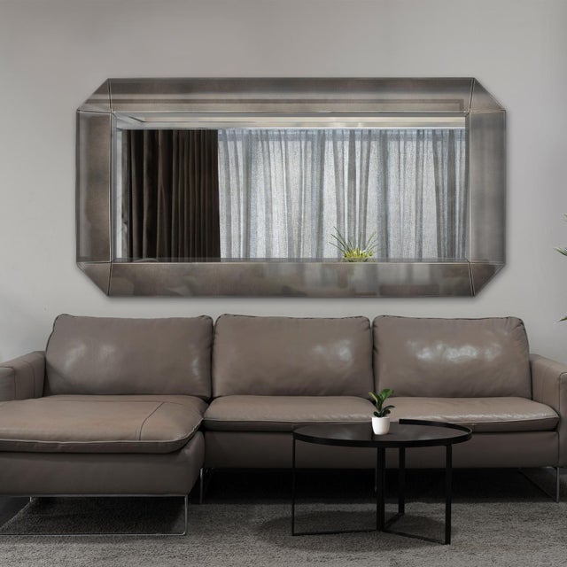 Smokey Pearl Concave Lounge Mirror For Sale - Image 11 of 11