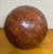 Vintage Large Basket Weave Leather Clad Wood Decorative Ball Sphere Orb For Sale - Image 9 of 12