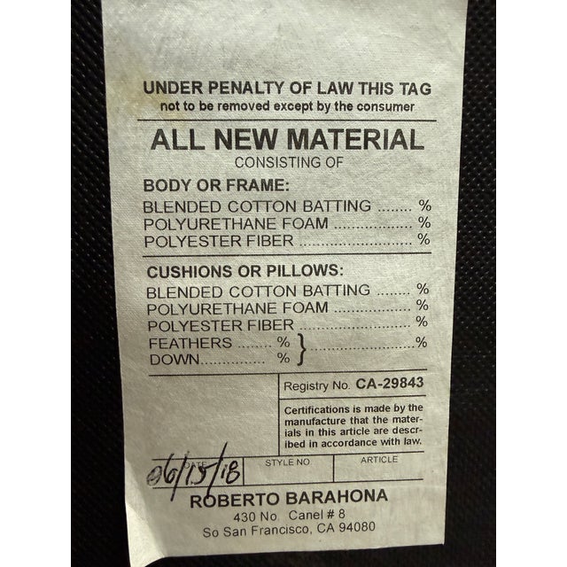 Contemporary Roberto Barahona Bespoke Contemporary Sofa For Sale - Image 3 of 11