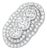 18K White Gold 3 Stone Diamond Anniversary Band Ring For Sale