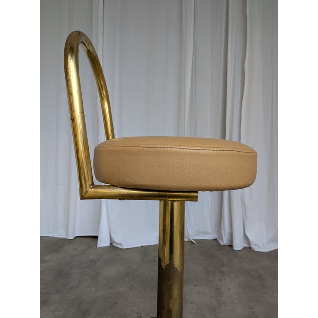 Mid-Century Modern Italian Brass Bar Stool, 1960s For Sale - Image 6 of 18