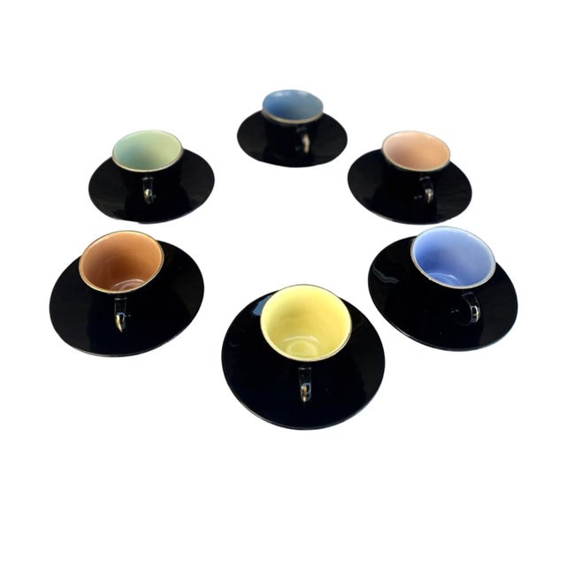 Set of Six Colorful Cups, Ditmar Urbach, Czechoslovakia, 1950s For Sale - Image 9 of 11
