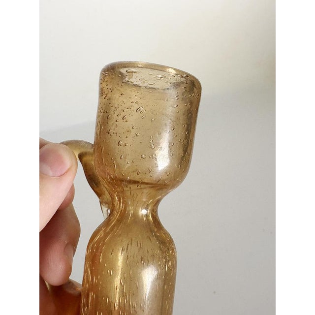 Bubble Glass Candleholder, France, 20th Century For Sale - Image 9 of 10