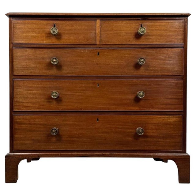 18th Century Antique English Mahogany Chest of Drawers For Sale - Image 12 of 12