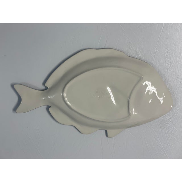 Mid 20th Century Majolica Style Pottery Fish Shaped Plates and Platters Set of 3 Chairish