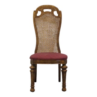 Bernhardt Furniture Solid Walnut French Provincial Cane Back Dining Side Chair For Sale