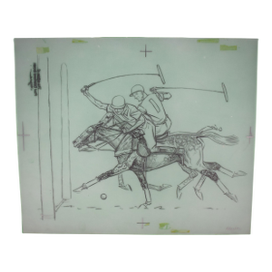 Paul Brown Polo Pencil on Acetate Drawing 1