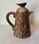 Brown Mid-Century Folk Art Ceramic Faux Bois Tree Trunk Pitcher With Bird Finial For Sale - Image 8 of 10