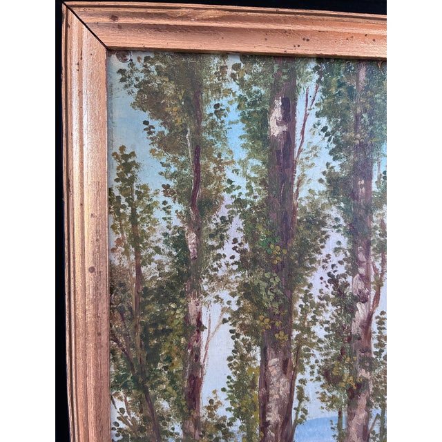 Vintage Original Landscape Oil Painting: Countryside Nature Wall Art For Sale - Image 12 of 14
