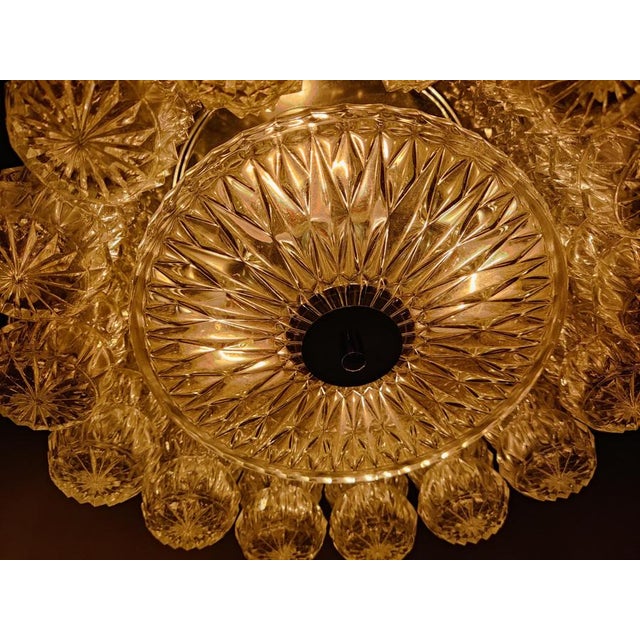 Mid-Century Glass and Chrome Chandelier, 1960s For Sale - Image 6 of 10