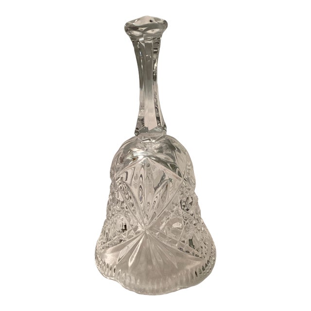 Vintage Hofbauer Crystal Bell With Bird Motif For Sale