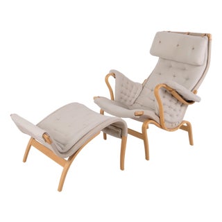 Set of Pernilla Chair with Ottoman by Bruno Mathsson for Dux, 2004 For Sale