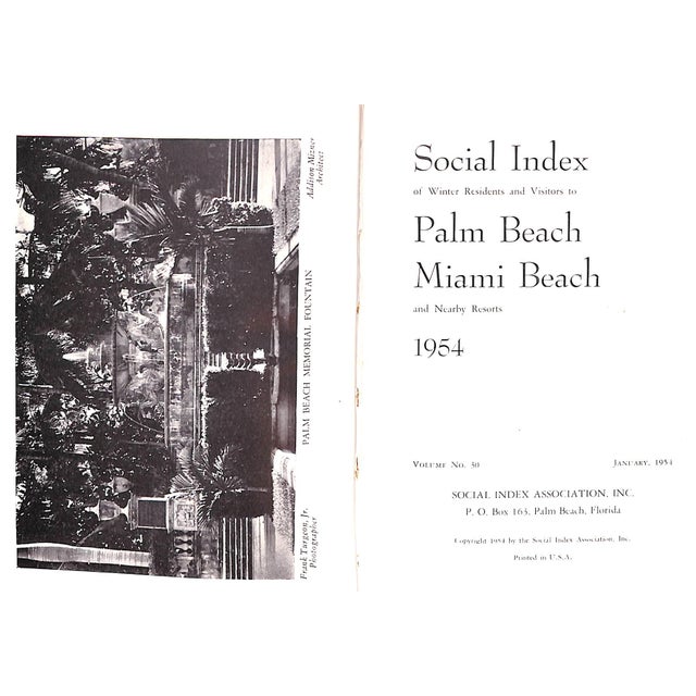 Palm Beach [301] pp. Miami Beach [149] pp. Social Index Associations, Inc. 1954 6 3/4" x 5 1/8"