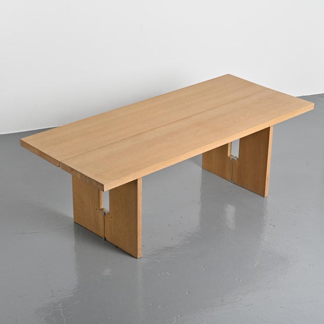 Cerused Wood Console Extending into Dining Table, 1990s For Sale - Image 4 of 17